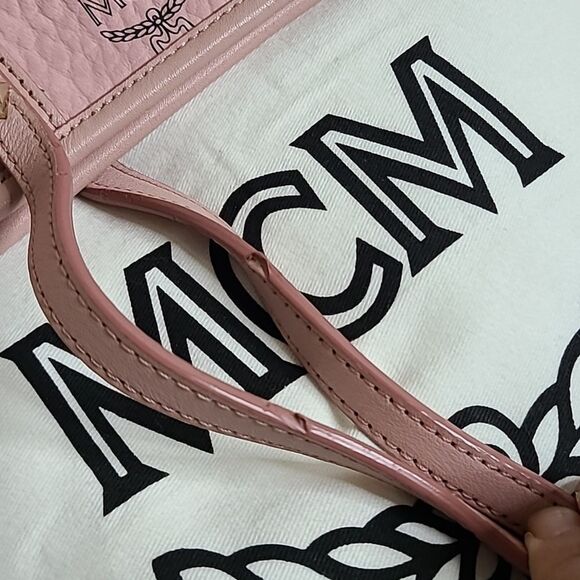 💯Authentic MCM Visetos Pink Tote Bag with Pouch 🍀 - Picture 12 of 16